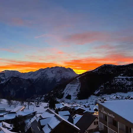 Studio Centre Station Avec Vue Et Balcon Huez Exterior photo